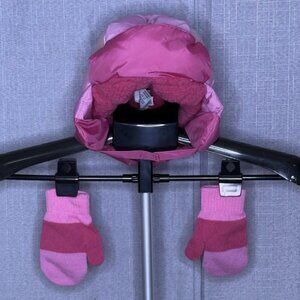 Target - Girls Cozy Lined Quilted Hot Pink Trapper Hat With Mittens - Size 2T-5T